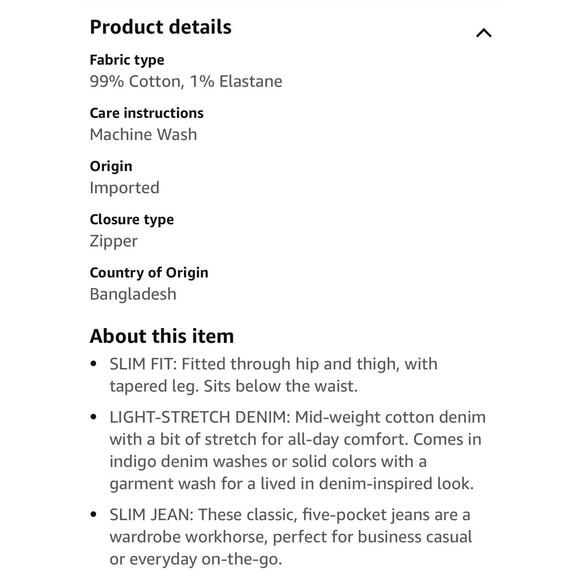 Amazon Essentials Men's Slim-Fit Stretch Jean Washed Green 31X32 NWT - Picture 6 of 8